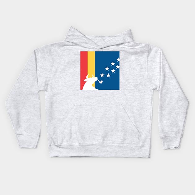 Bull Durham Flag Kids Hoodie by jared_clark